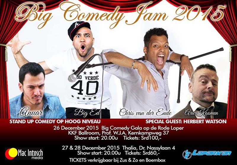 Komediespektakel Big Comedy Jam in Suriname keert terug