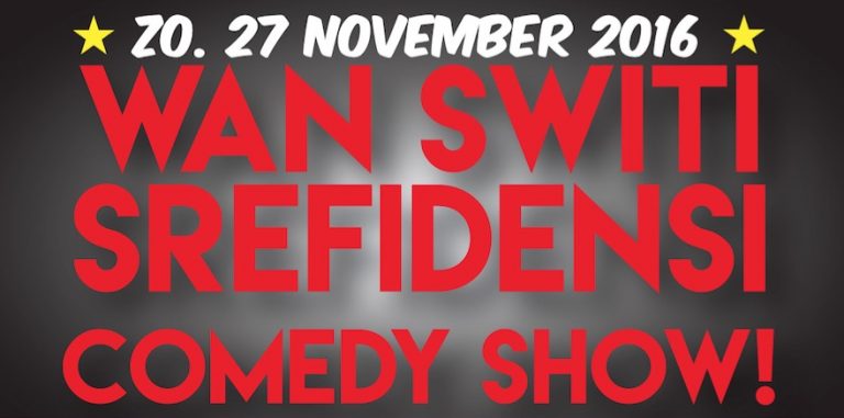 Grote Srefidensi Comedyshow 27 november in A’dam