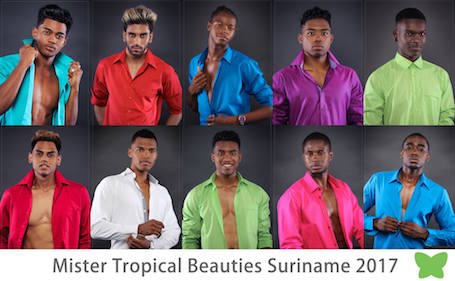 Deelnemers eerste Mister Tropical Beauties Suriname Verkiezing bekend