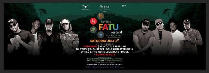 Fatu Festival op de Tennisbaan van Torarica Resort in Suriname