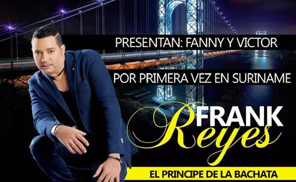 Bachata ster Frank Reyes geeft concert in Suriname