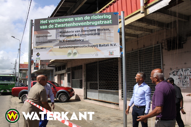 Vernieuwen riolering Zwartenhovenbrugstraat in Suriname
