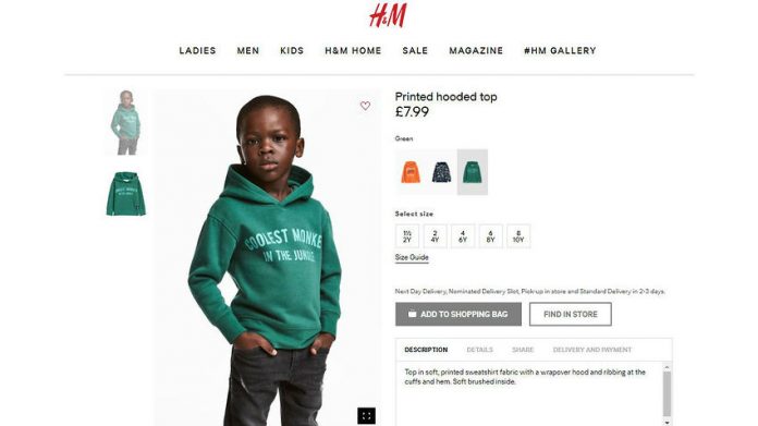 Rel om H&M advertentie met donker jongetje