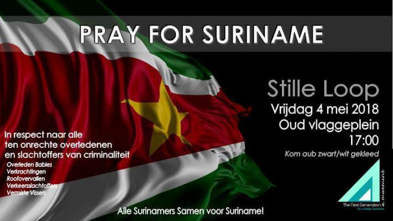 Vandaag Stille Loop voor vermiste vissers: Pray for Suriname