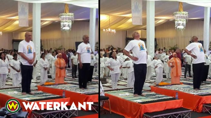Presidenten van Suriname en India doen mee aan Yoga lessen