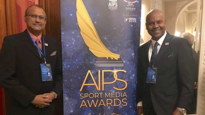 Delegatie Vereniging van Sportjournalisten in Suriname op AIPS in Zwitserland