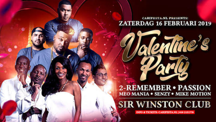 Caribbean Valentine's Party op zaterdag 16 februari in Rijswijk