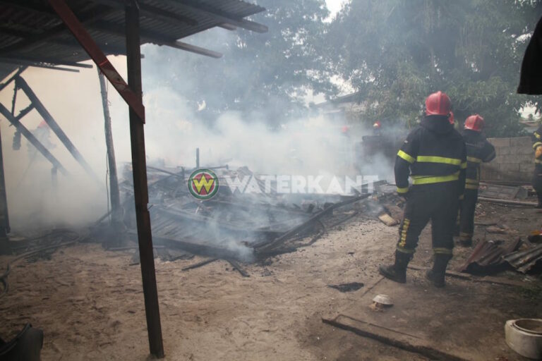 Onverzekerde woning in Suriname compleet door brand verwoest