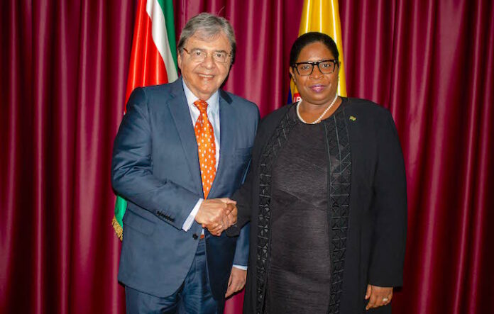 Werkbezoek Minister van Buitenlandse Zaken van Columbia aan Suriname