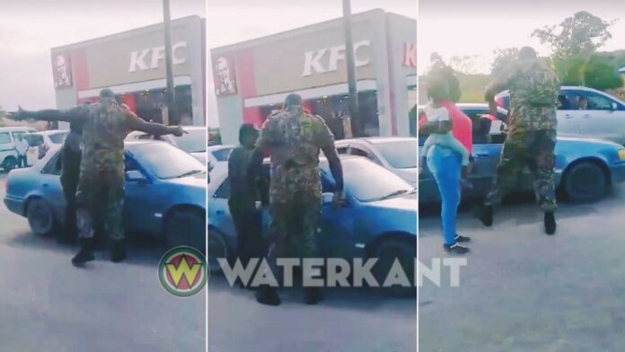 VIDEO: Militair misdraagt zich bij verkeersonge al Lelydorp-su