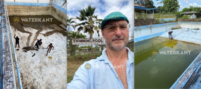 Kunstenaar wil oud, vervallen en ongebruikt Suralco zwembad renoveren