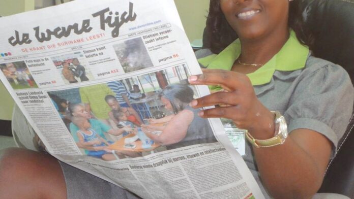 Dagblad Suriname en De Ware Tijd komen woensdag niet uit, Times gratis bezorgd