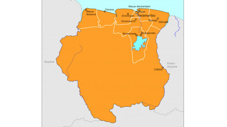 Suriname vraagt Nederland opheldering vanwege gebruik verkeerde landkaart