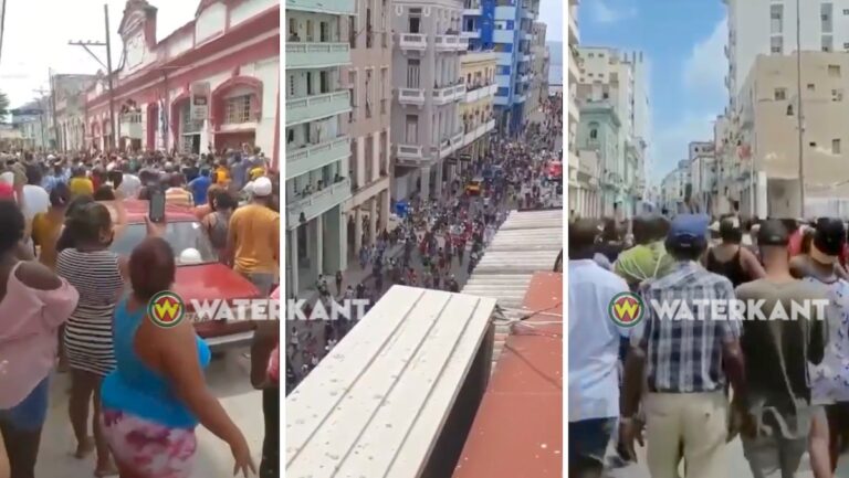 Duizenden Cubanen demonstreren tegen regime Cubaanse president