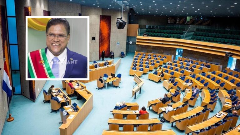President Santokhi houdt unieke toespraak in Nederlandse parlement