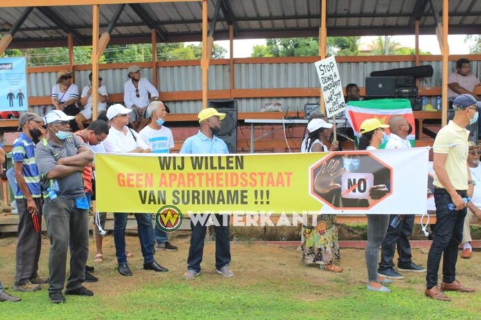 Covid-19 protest in Suriname