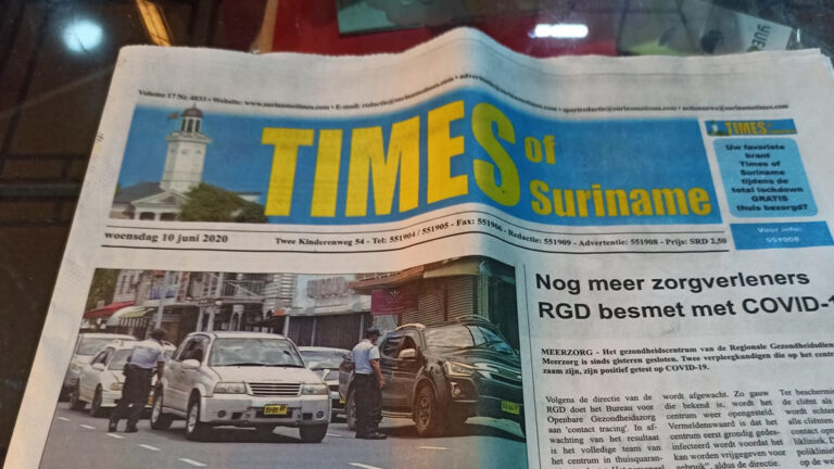 Prijs Times of Suriname met 100% omhoog naar 5 SRD