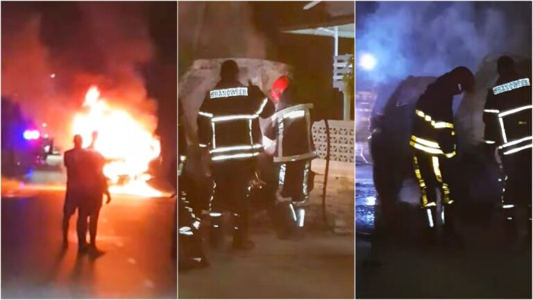 VIDEO: Auto volledig uitgebrand aan de Soekaredjoweg