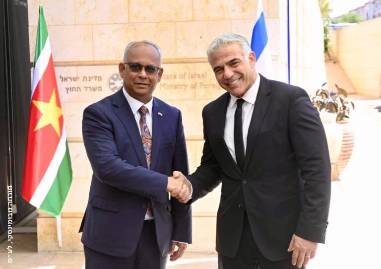 Israelische minister: 'Suriname opent ambassade in Jeruzalem'