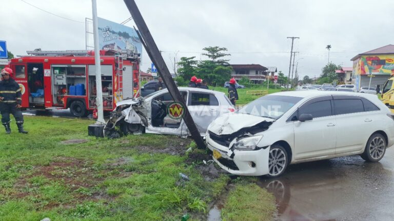 Zware botsing in Paramaribo-Noord: 3 gewonden