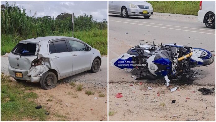 Motorfietser zwaargewond na botsing met auto