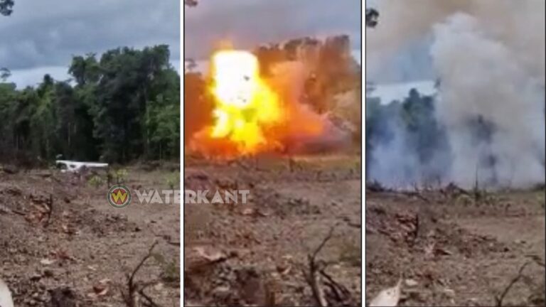 VIDEO: Autoriteiten blazen vliegtuig op en vernietigen landingsbaan