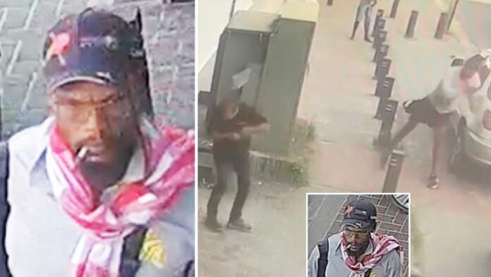 Politie zoekt man die stoeptegel tegen hoofd en been ondernemer gooide