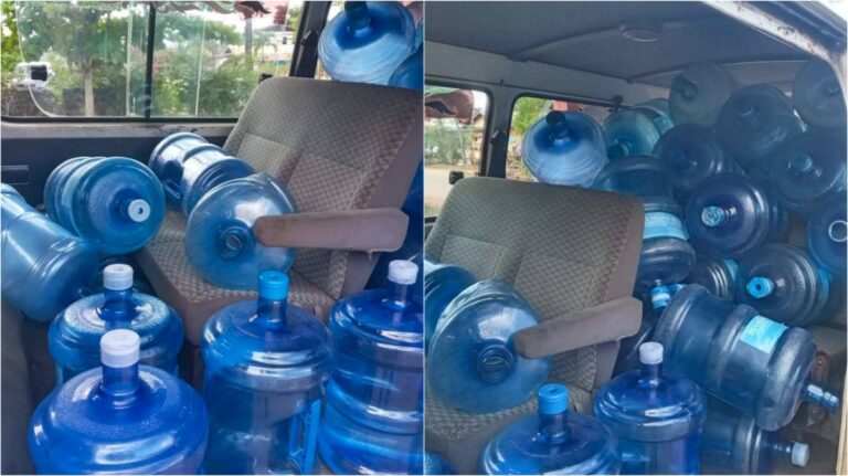 Winkelier hervult  waterflessen met leidingwater SWM en verkoopt ze weer