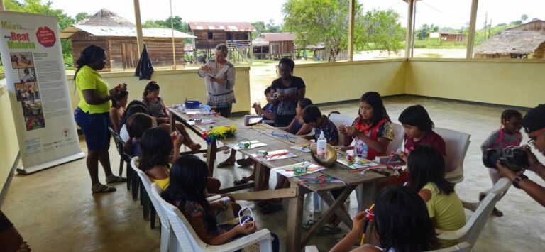 Bijzondere activiteiten Trio inheemse dorp Tepu in kader van malaria programma