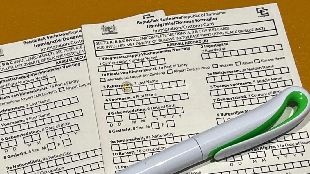 Immigratie- en douaneformulier vanaf 1 november online beschikbaar ...