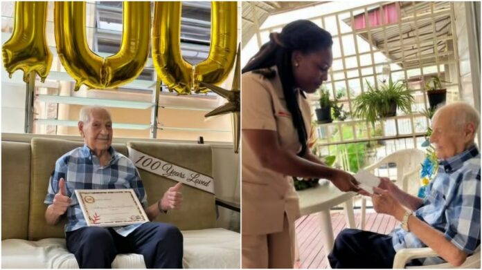 Orlando Veldhuizen is 100 jaar geworden