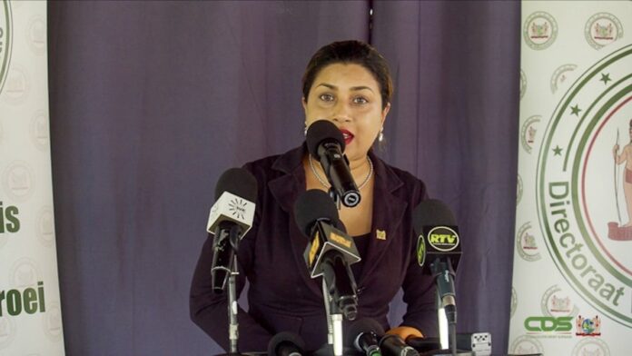 Minister Lalinie Gopal van Jeugdontwikkeling & Sport in Suriname
