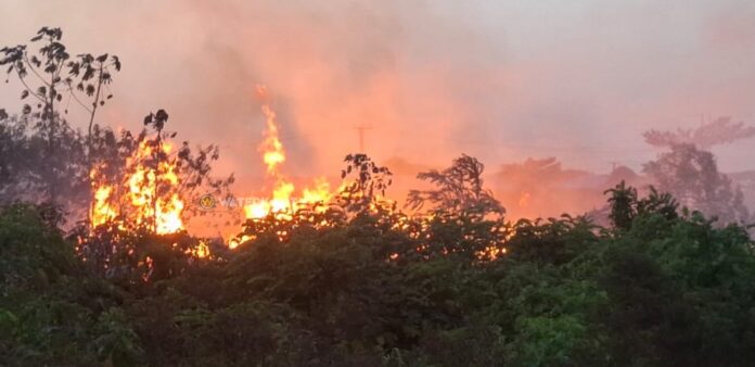 Grote uitslaande brand treft houtzagerij aan Duisburglaan