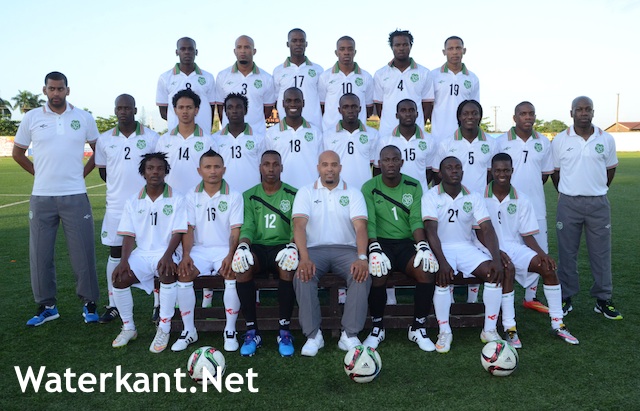 Eerste officiële match van Suriname onder Gorré