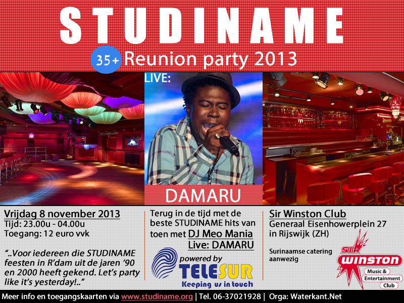 Damaru op STUDINAME Reunion Party 8 november
