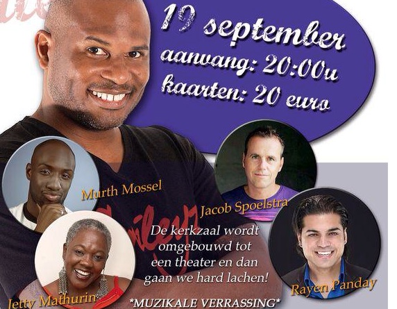 Comedyshow in Surinaamse kerk Amsterdam Zuidoost