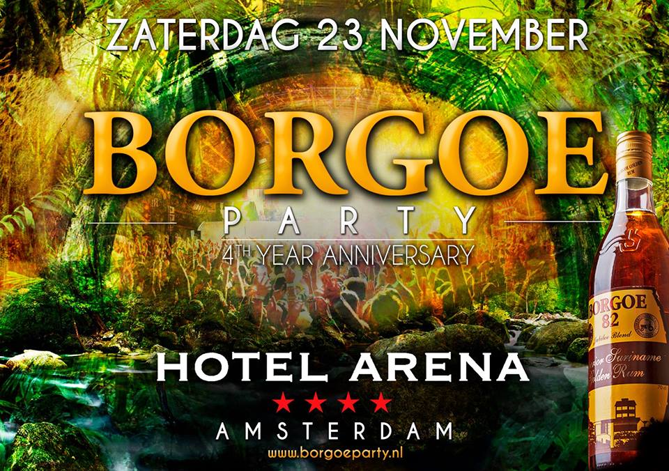 Borgoe Party op 23 november in Hotel Arena te Amsterdam